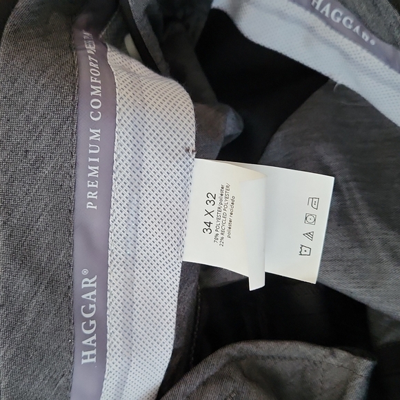 MEN'S HAGGAR DRESS PANTS 34W X 32L BRAND NEW - Picture 4 of 5